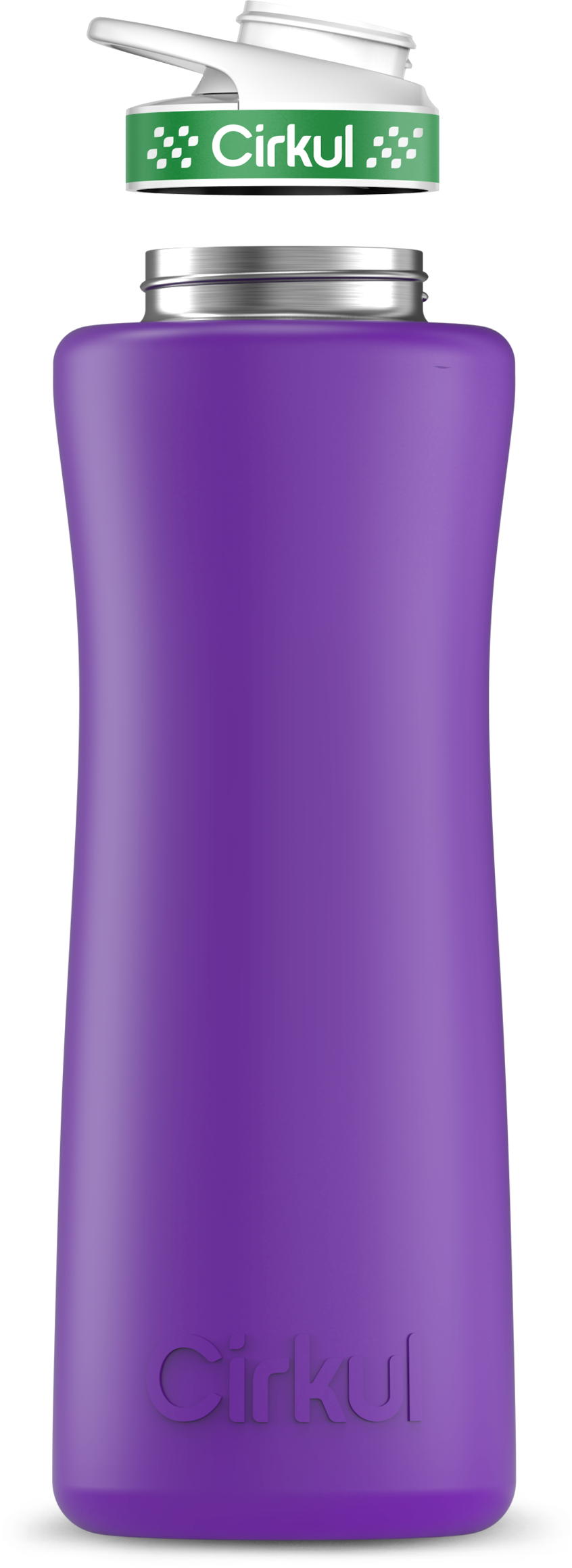 Stainless Steel Bottle & Comfort Grip Lid - green lid