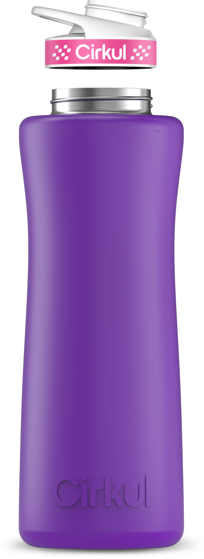 Stainless Steel Bottle & Comfort Grip Lid - pink lid