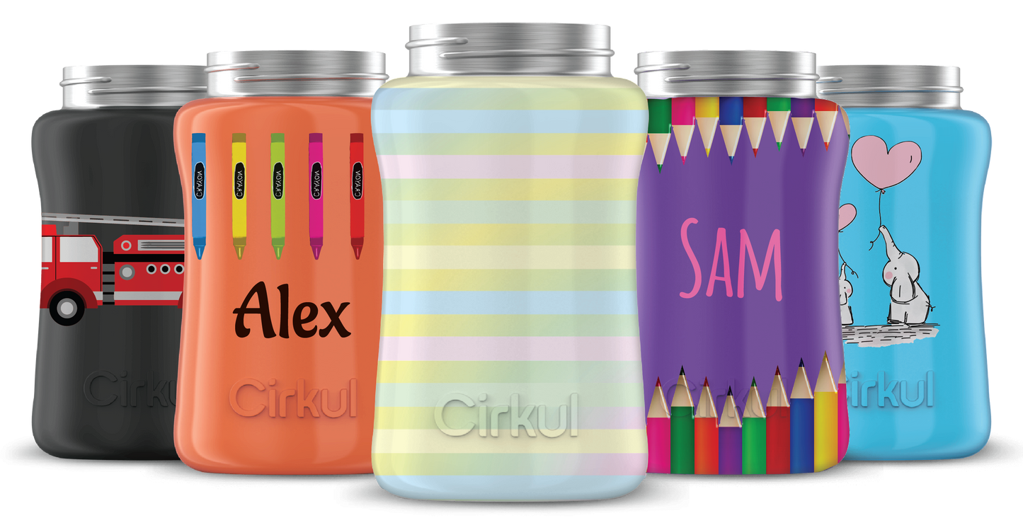 Custom 12oz. Stainless Steel Bottle & Comfort Grip Lid