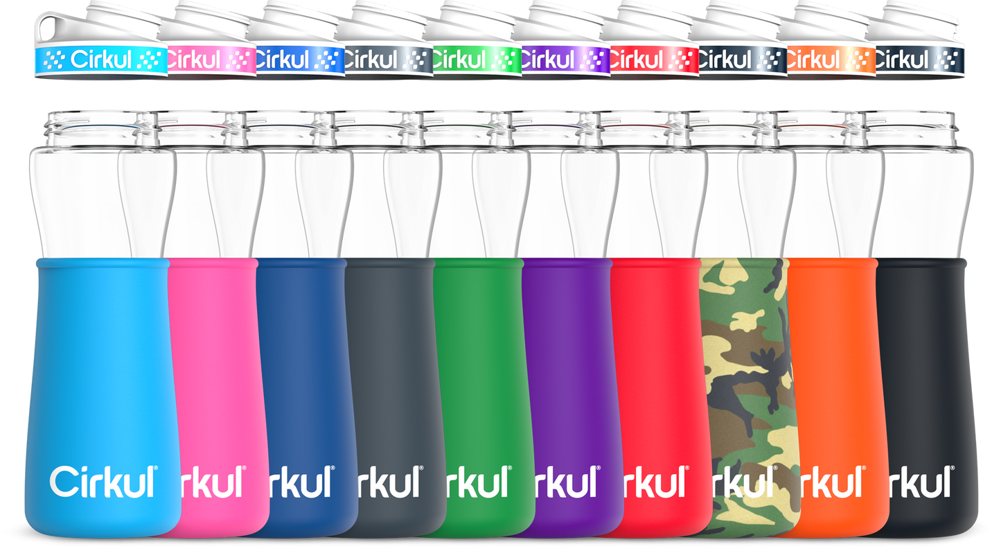 Add-on: 22oz. Plastic Bottle & Comfort Grip Lid + 22oz. Chill Sleeve