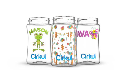 Custom 12oz. Plastic Bottle & Comfort Grip Lid