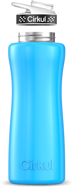 Stainless Steel Bottle & Comfort Grip Lid - black lid