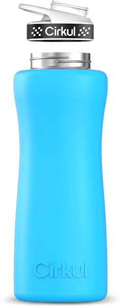 Stainless Steel Bottle & Comfort Grip Lid - black lid