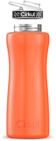 Stainless Steel Bottle & Comfort Grip Lid - black lid