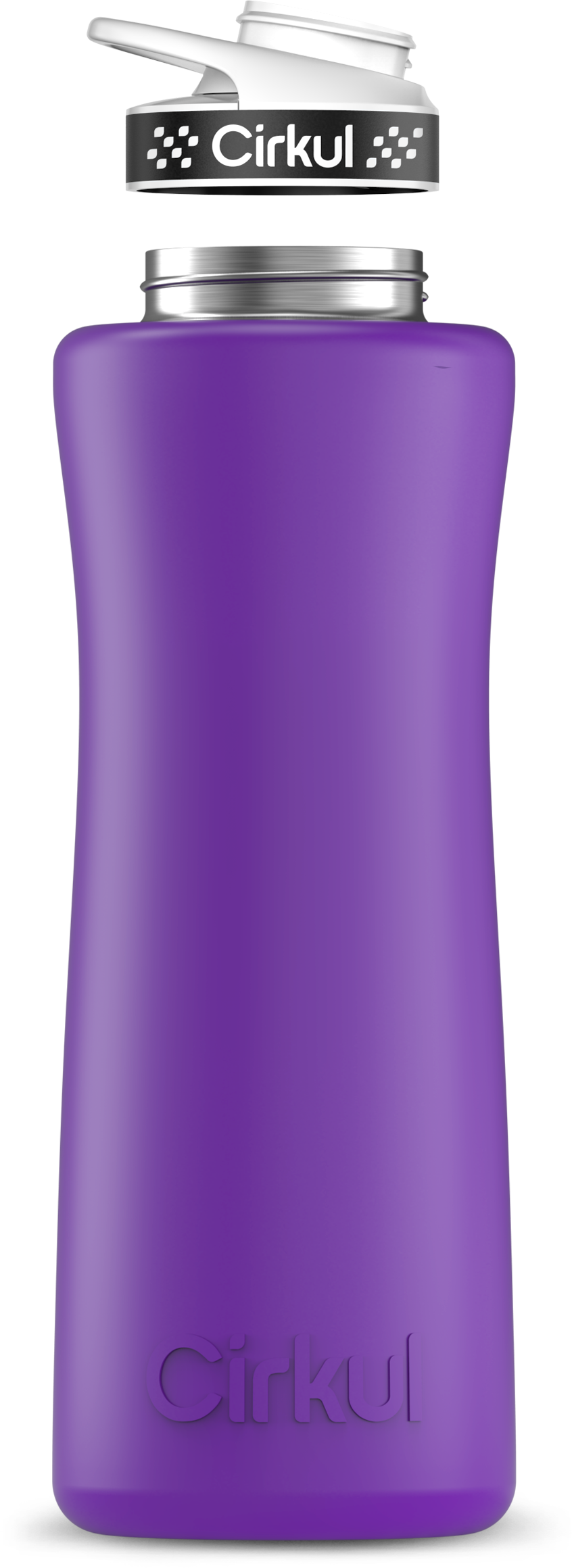 Stainless Steel Bottle & Comfort Grip Lid - black lid