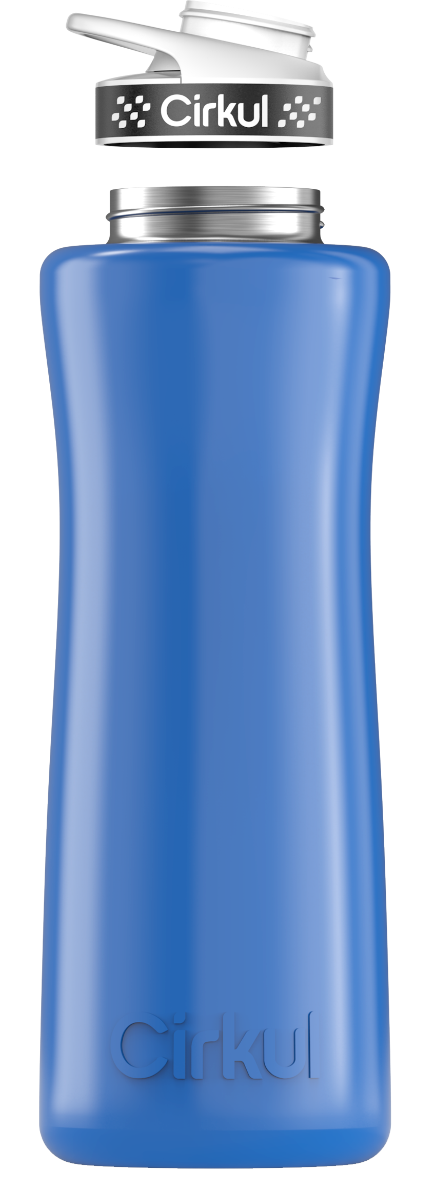 Stainless Steel Bottle & Comfort Grip Lid - black lid