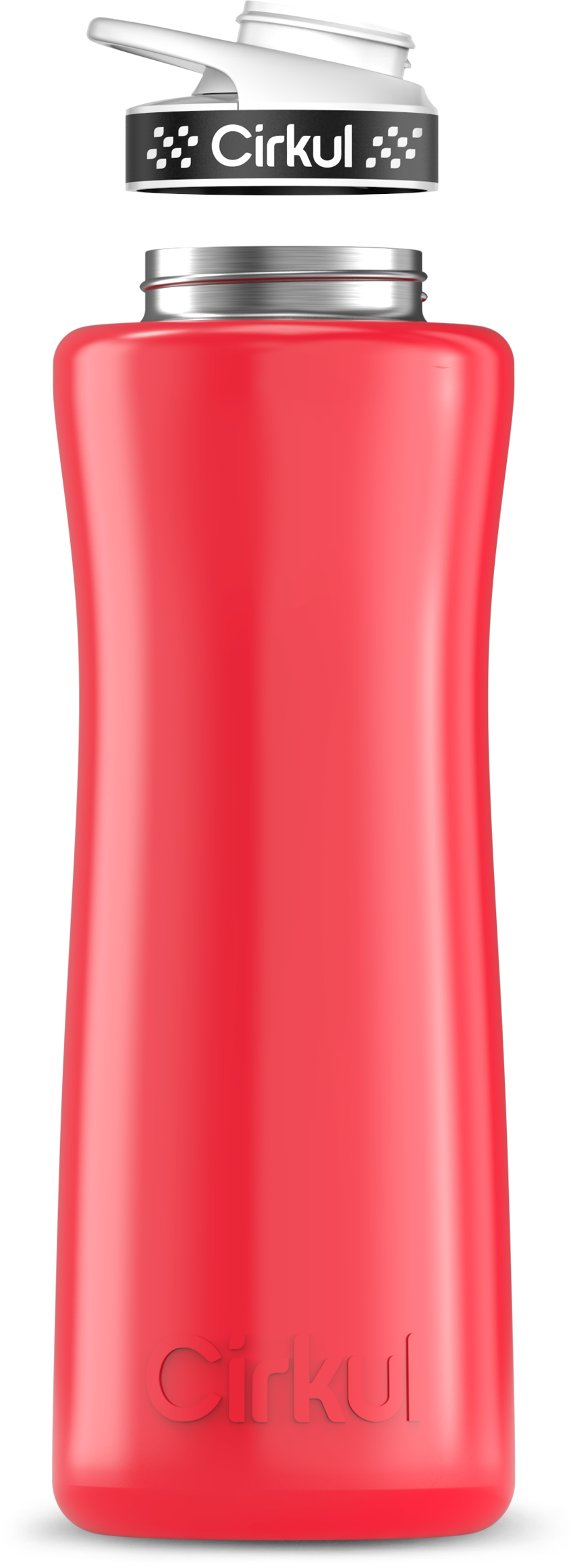 Stainless Steel Bottle & Comfort Grip Lid - black lid