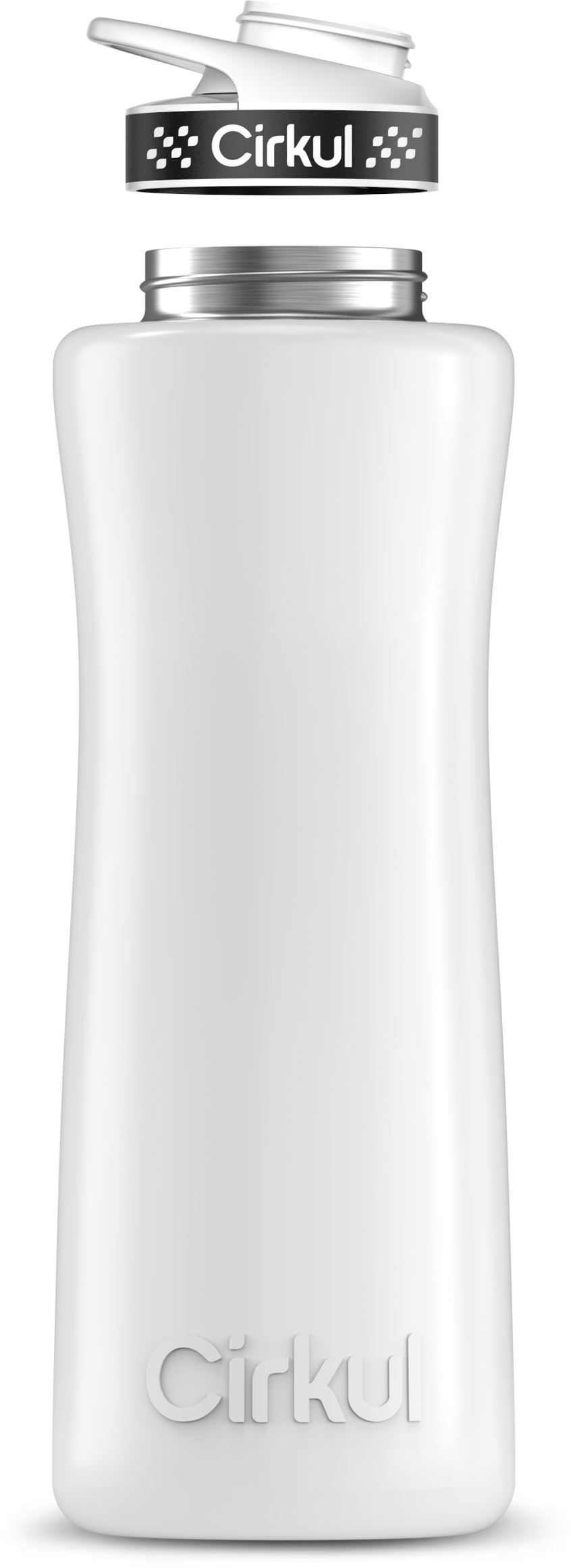 Stainless Steel Bottle & Comfort Grip Lid - black lid