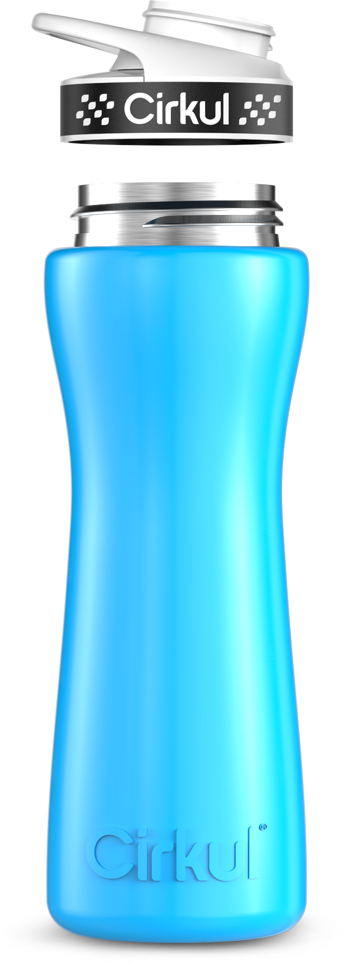 Stainless Steel Bottle & Comfort Grip Lid - black lid