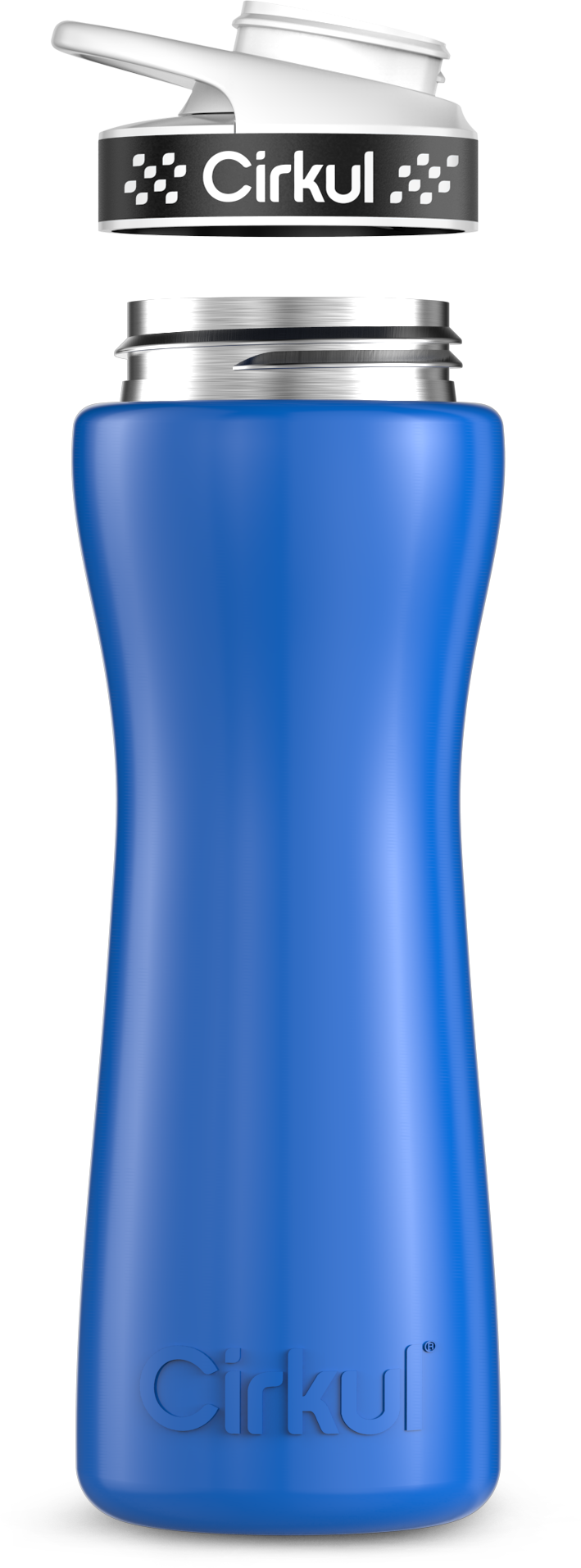 Stainless Steel Bottle & Comfort Grip Lid - black lid