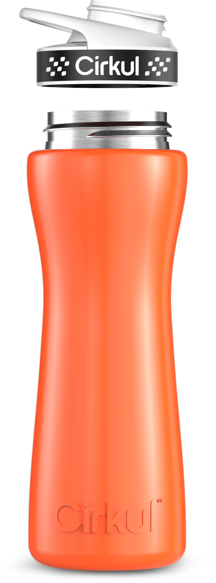 Stainless Steel Bottle & Comfort Grip Lid - black lid