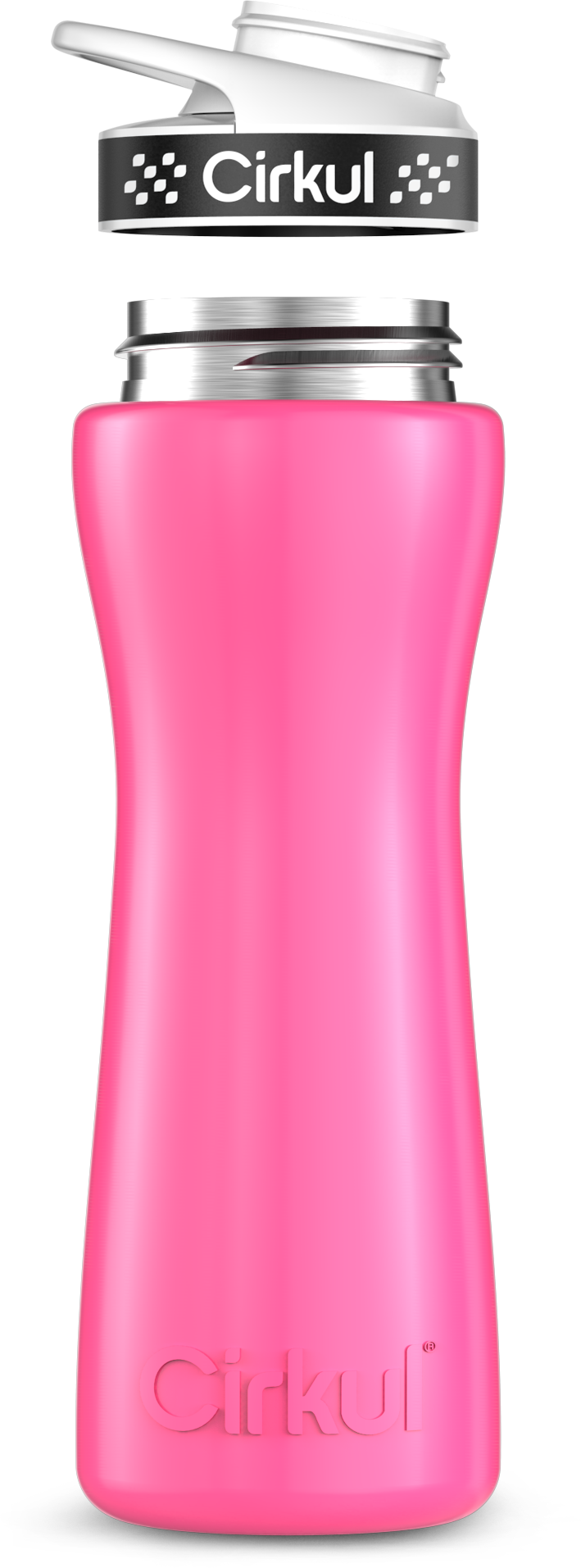 Stainless Steel Bottle & Comfort Grip Lid - black lid