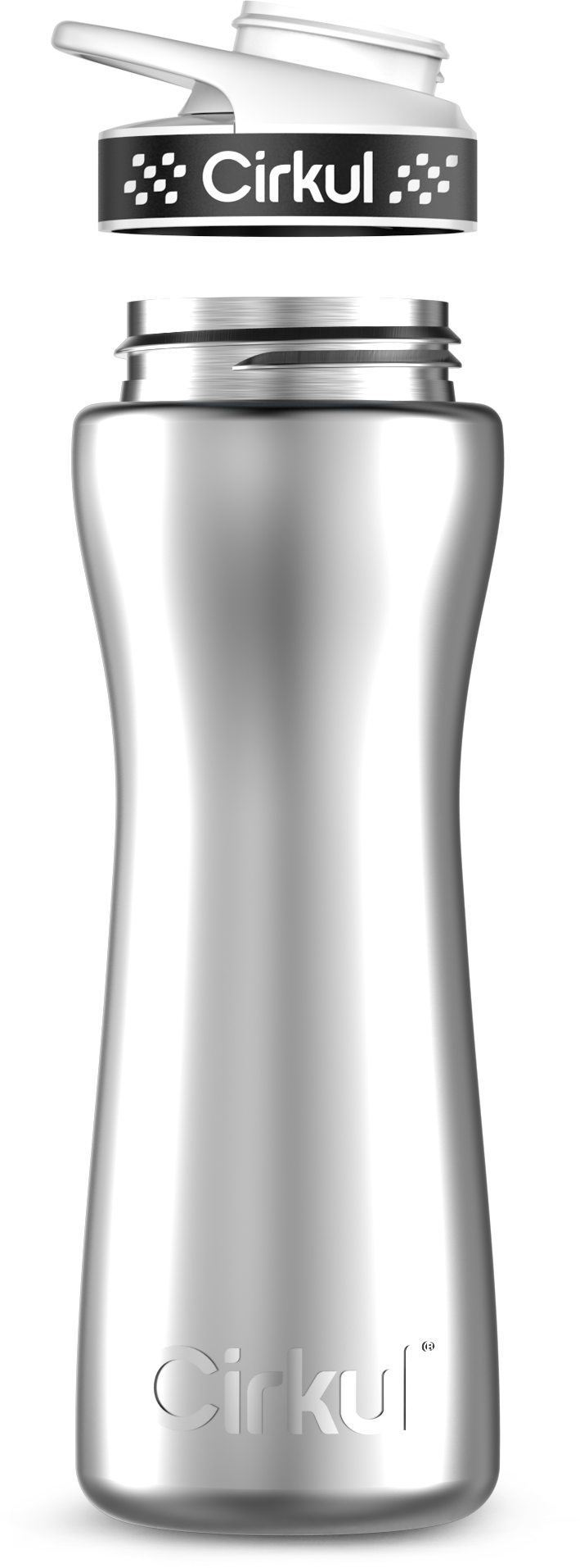 Stainless Steel Bottle & Comfort Grip Lid - black lid