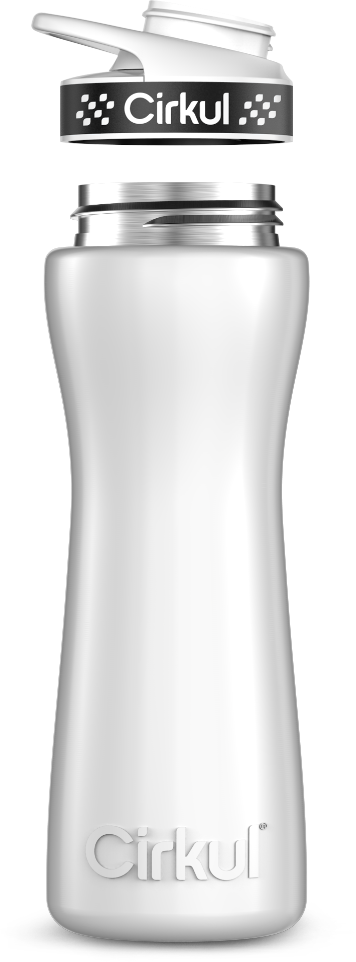 Stainless Steel Bottle & Comfort Grip Lid - black lid