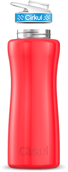 Stainless Steel Bottle & Comfort Grip Lid - blue lid