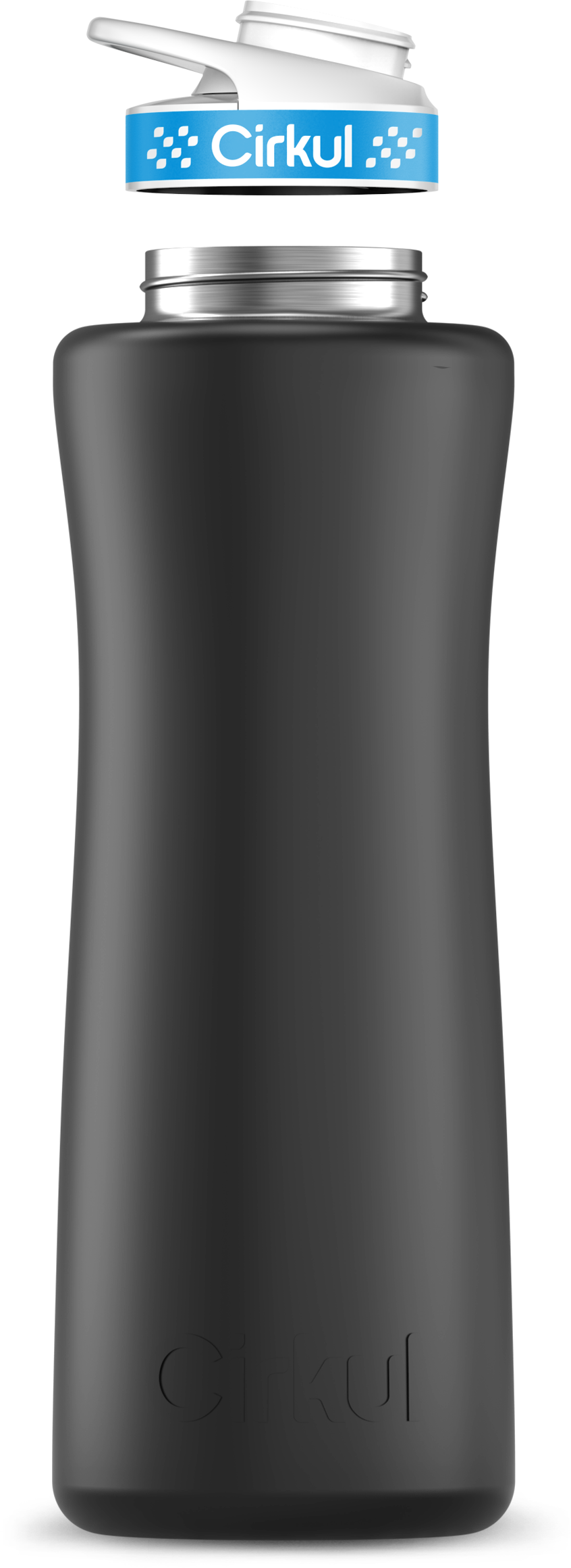 Stainless Steel Bottle & Comfort Grip Lid - blue lid