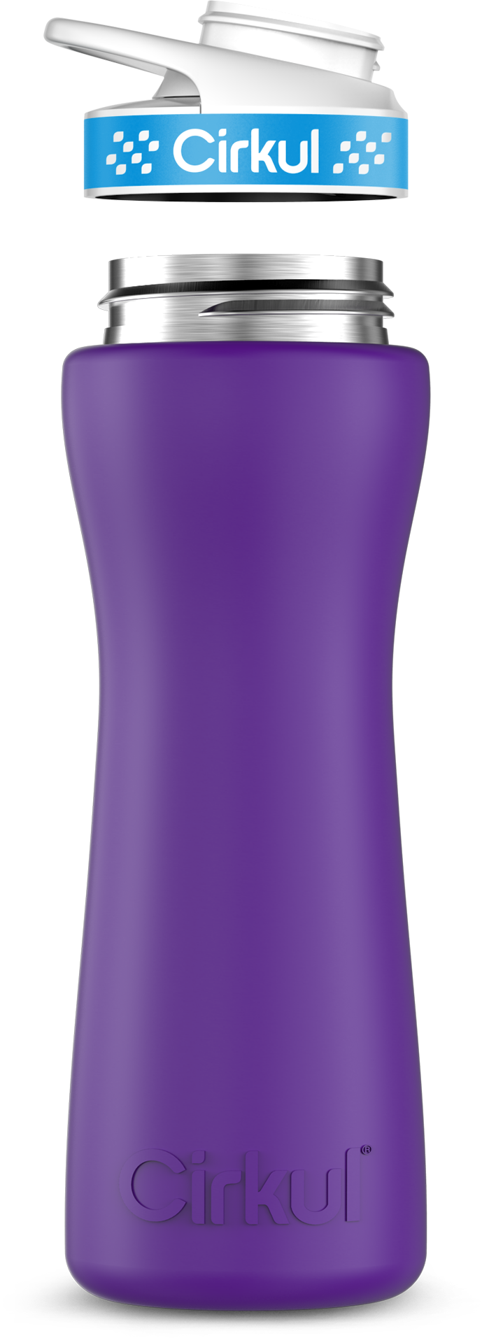 Stainless Steel Bottle & Comfort Grip Lid - blue lid