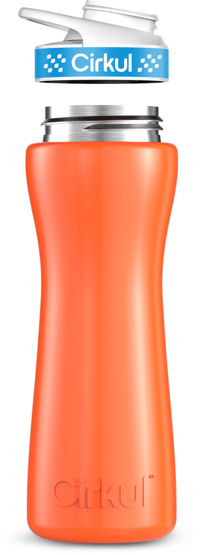 Stainless Steel Bottle & Comfort Grip Lid - blue lid