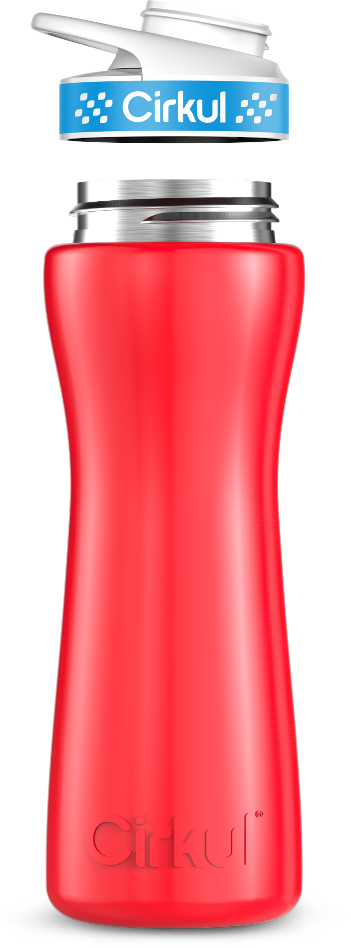 Stainless Steel Bottle & Comfort Grip Lid - blue lid