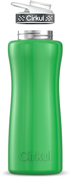 Stainless Steel Bottle & Comfort Grip Lid - gray lid