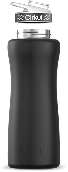 Stainless Steel Bottle & Comfort Grip Lid - gray lid