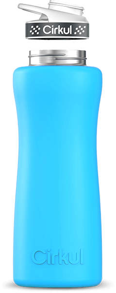 Stainless Steel Bottle & Comfort Grip Lid - gray lid