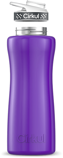 Stainless Steel Bottle & Comfort Grip Lid - gray lid