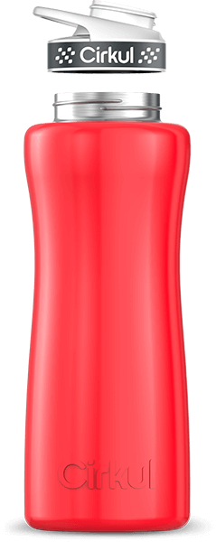 Stainless Steel Bottle & Comfort Grip Lid - gray lid