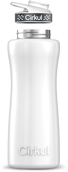 Stainless Steel Bottle & Comfort Grip Lid - gray lid