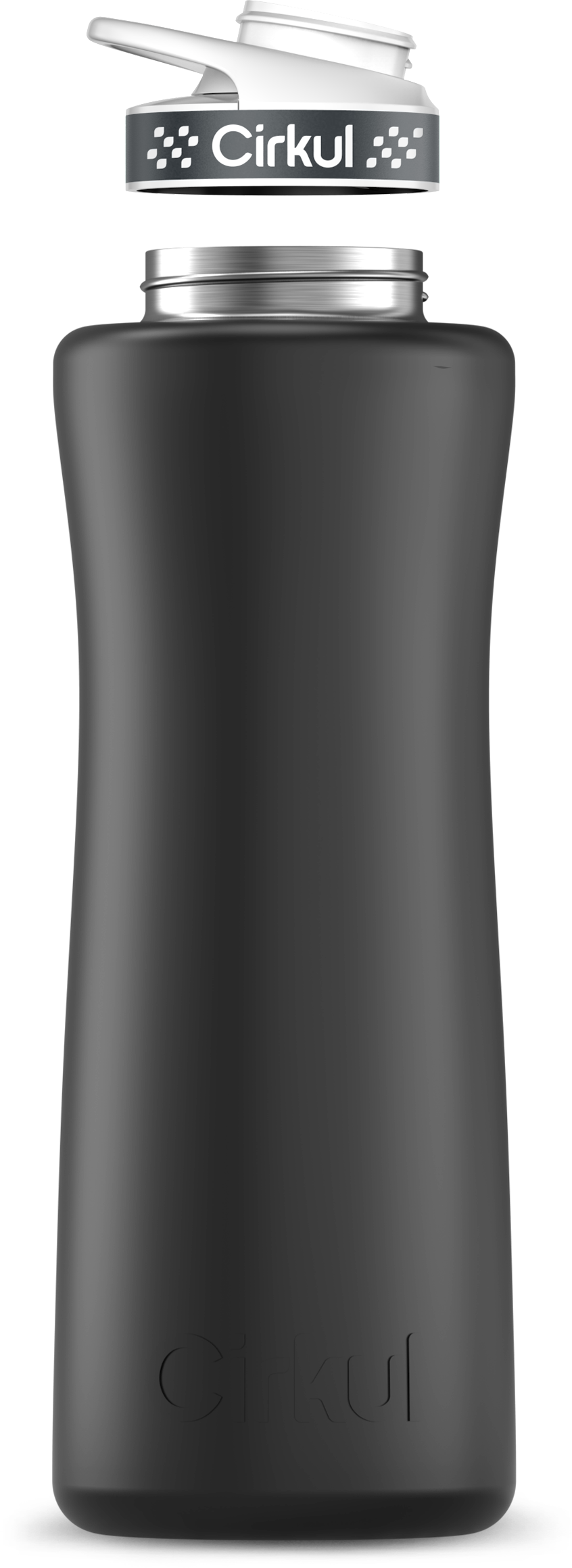 Stainless Steel Bottle & Comfort Grip Lid - gray lid