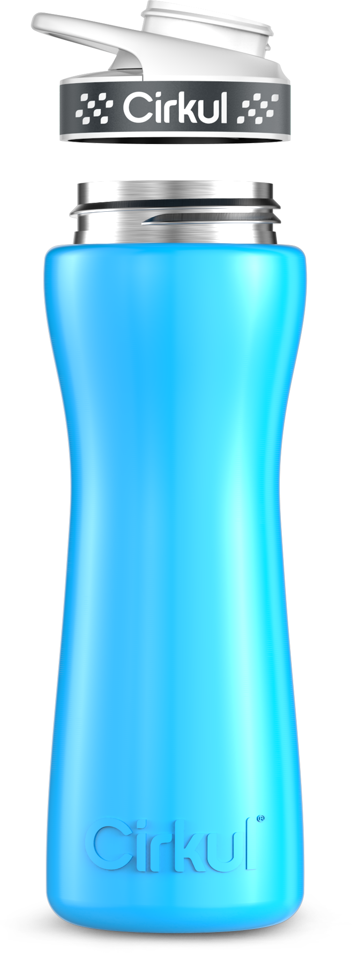 Stainless Steel Bottle & Comfort Grip Lid - gray lid