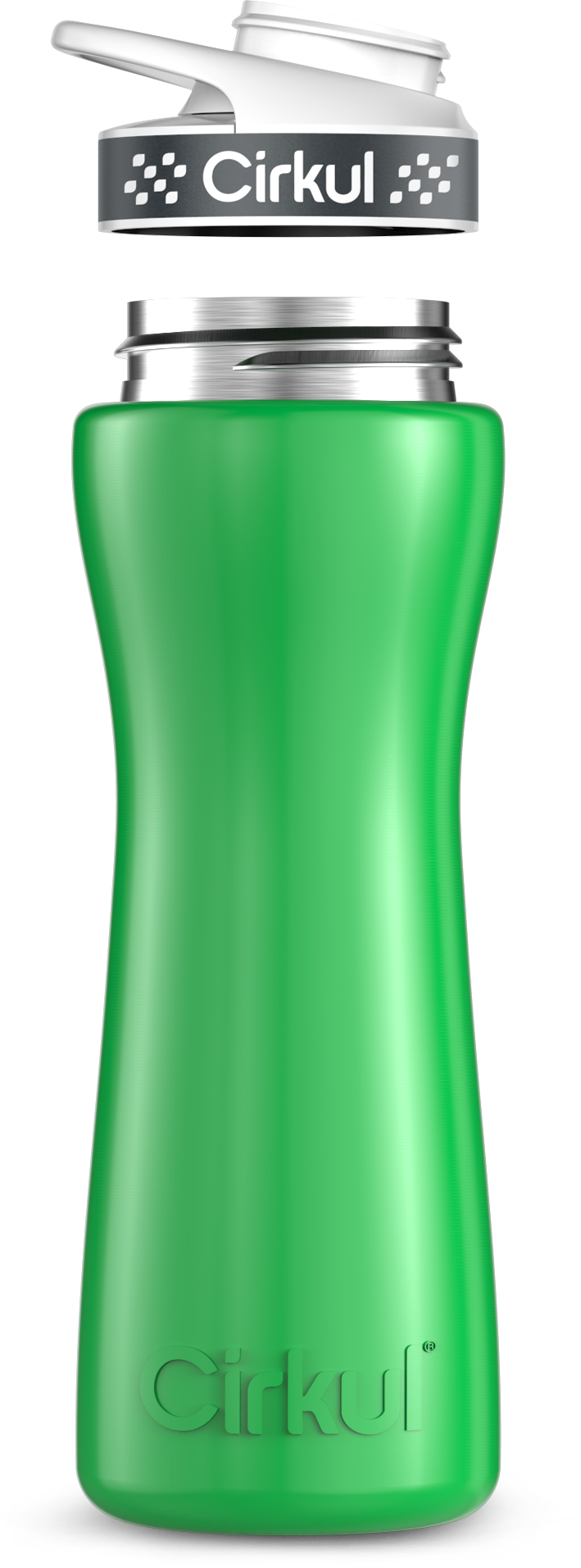 Stainless Steel Bottle & Comfort Grip Lid - gray lid