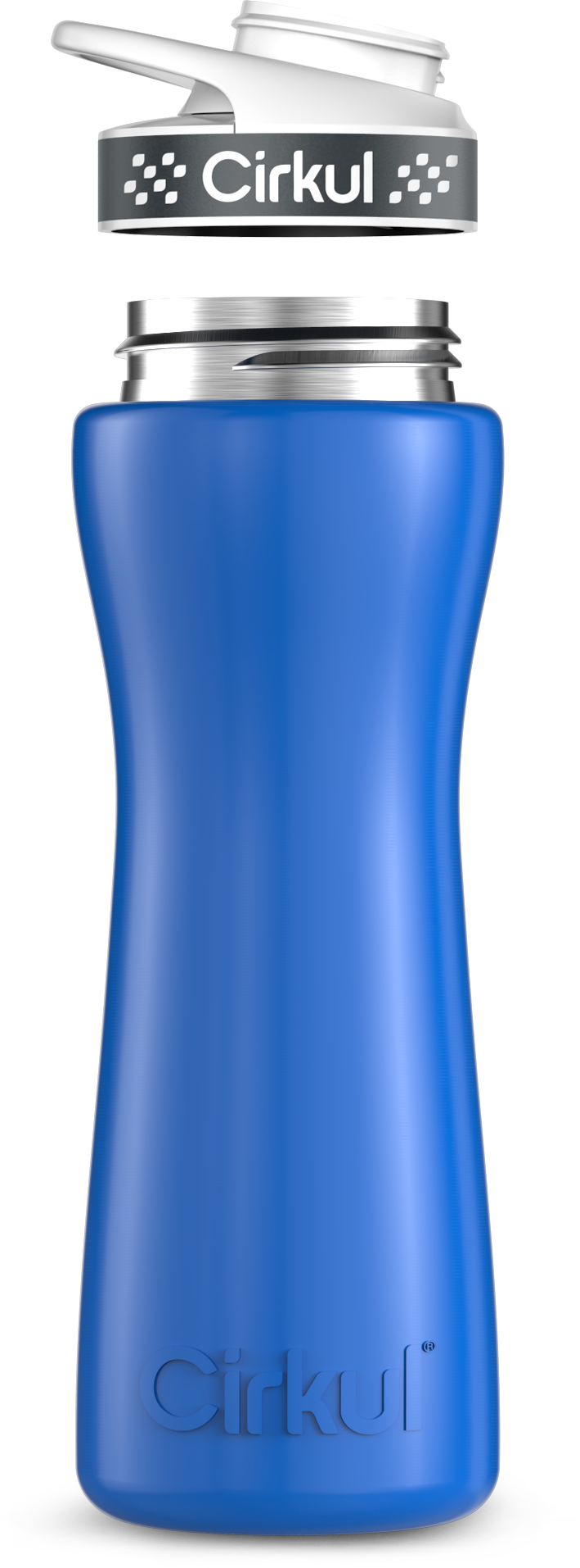 Stainless Steel Bottle & Comfort Grip Lid - gray lid