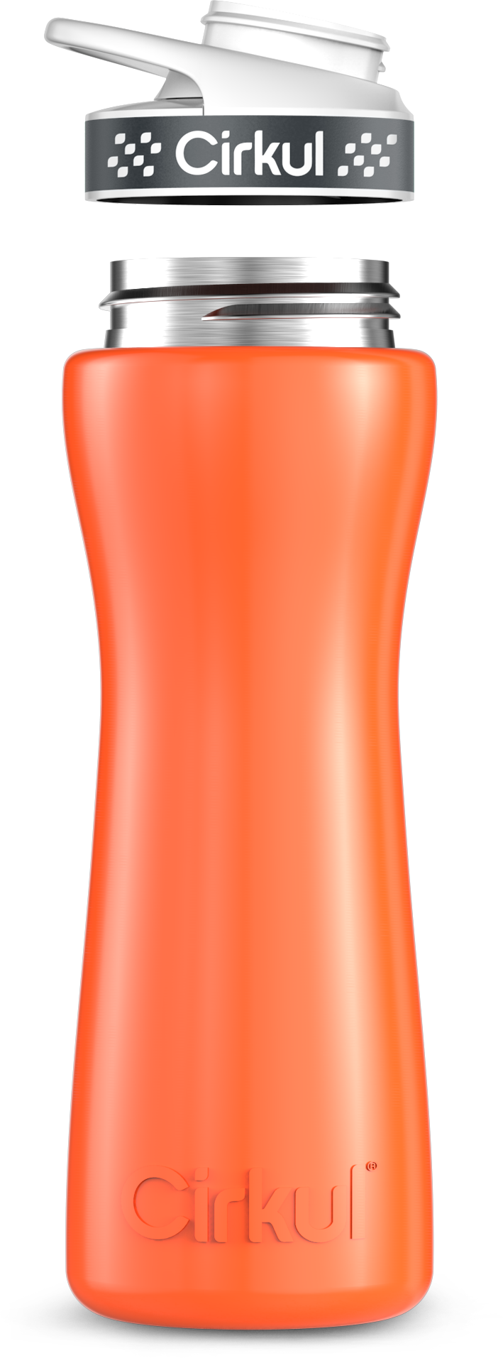 Stainless Steel Bottle & Comfort Grip Lid - gray lid