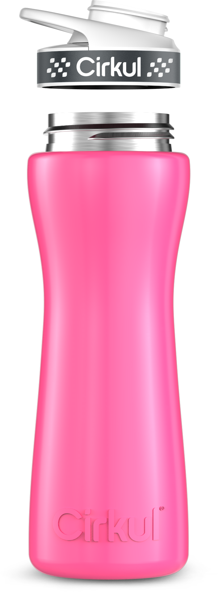 Stainless Steel Bottle & Comfort Grip Lid - gray lid