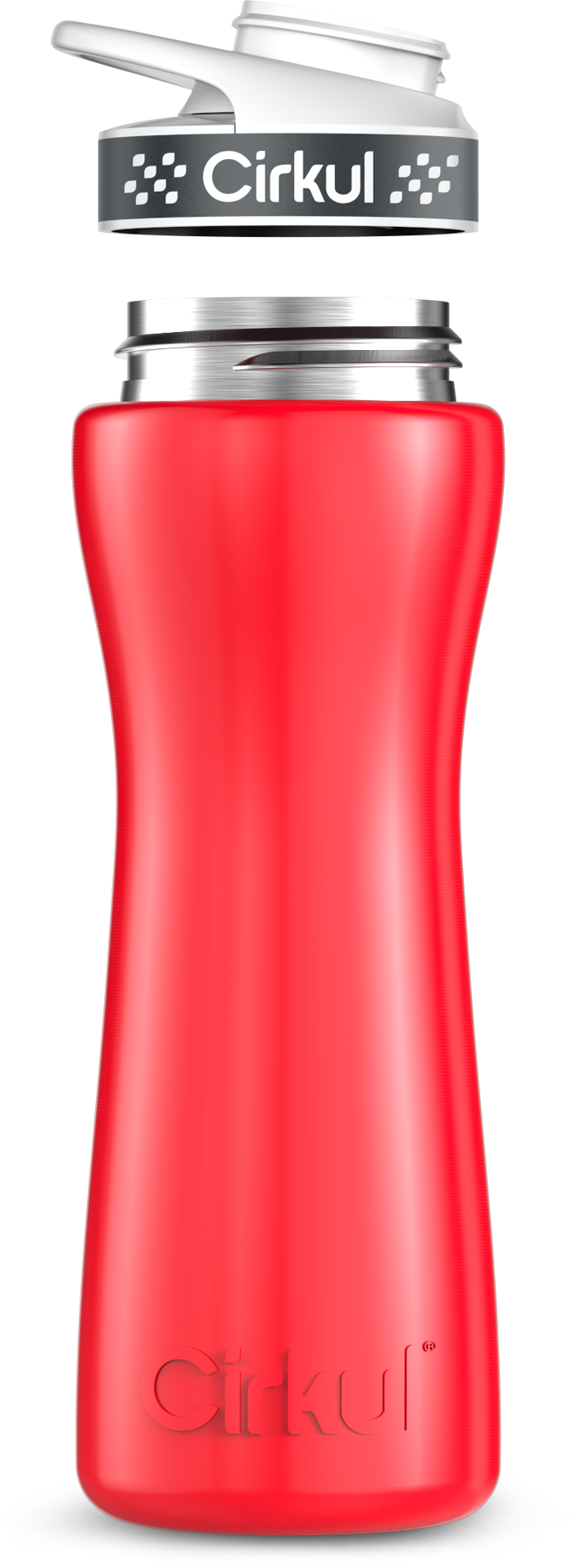 Stainless Steel Bottle & Comfort Grip Lid - gray lid