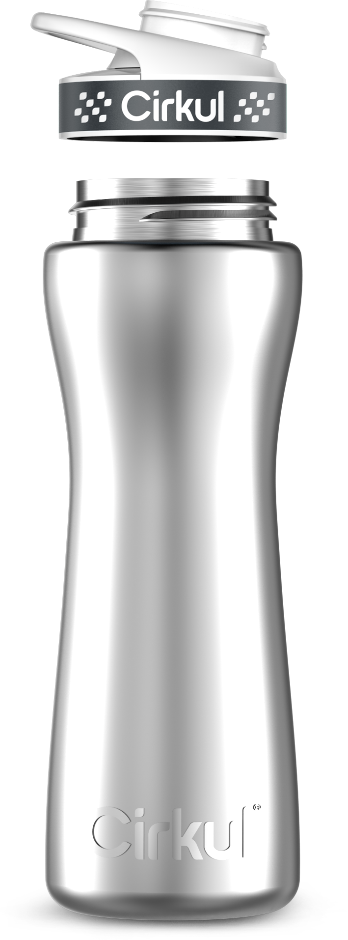 Stainless Steel Bottle & Comfort Grip Lid - gray lid