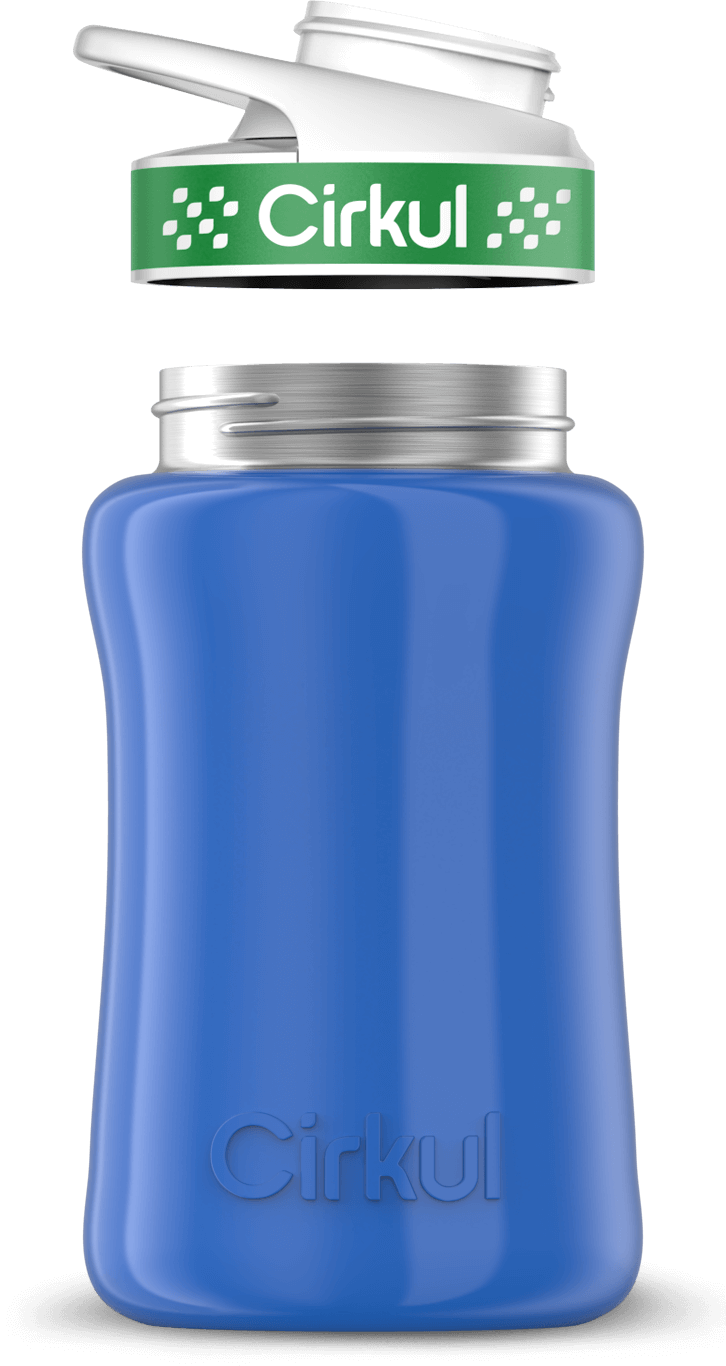 Stainless Steel Bottle & Comfort Grip Lid - green lid