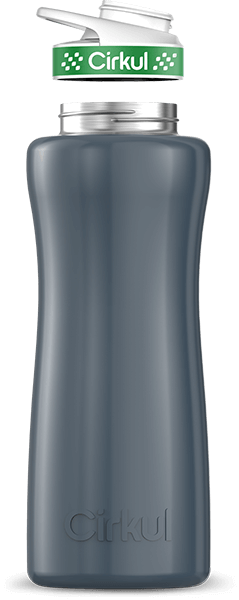 Stainless Steel Bottle & Comfort Grip Lid - green lid