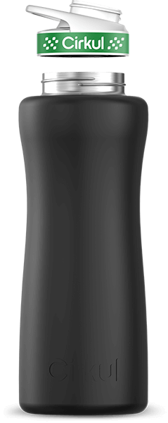 Stainless Steel Bottle & Comfort Grip Lid - green lid