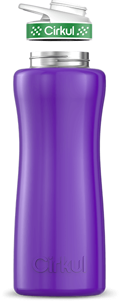 Stainless Steel Bottle & Comfort Grip Lid - green lid