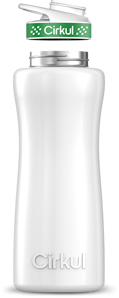 Stainless Steel Bottle & Comfort Grip Lid - green lid