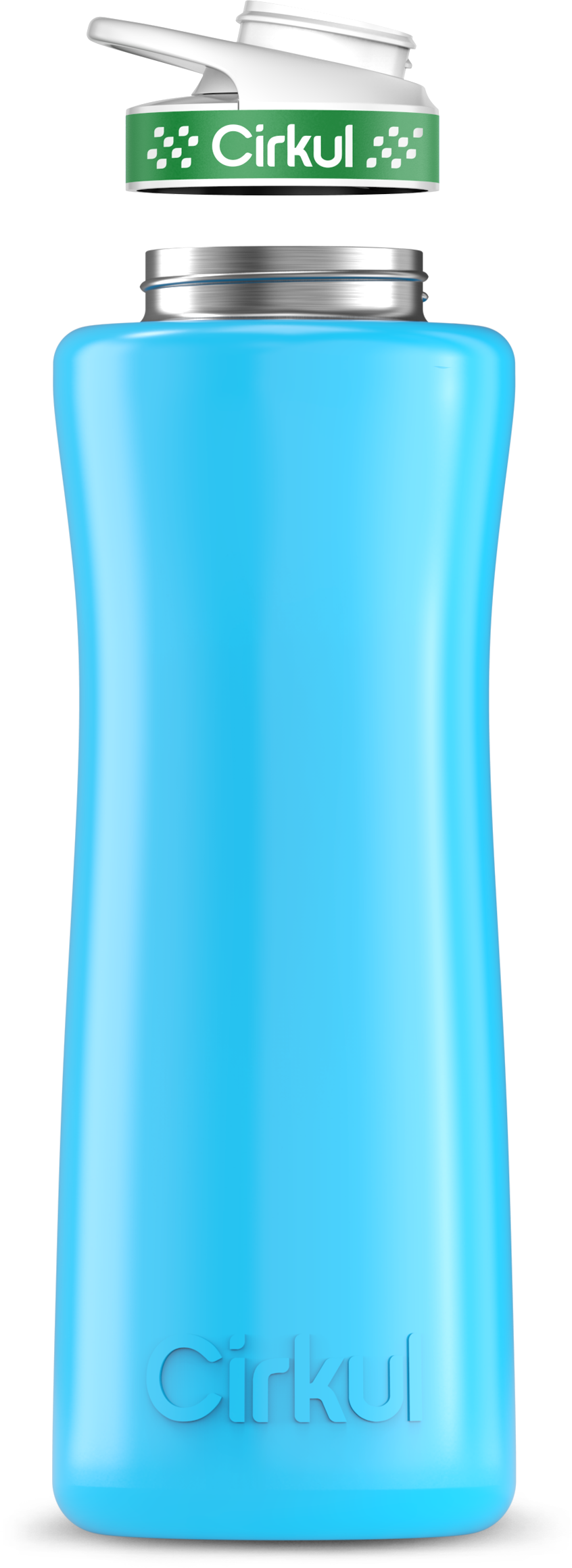 Stainless Steel Bottle & Comfort Grip Lid - green lid