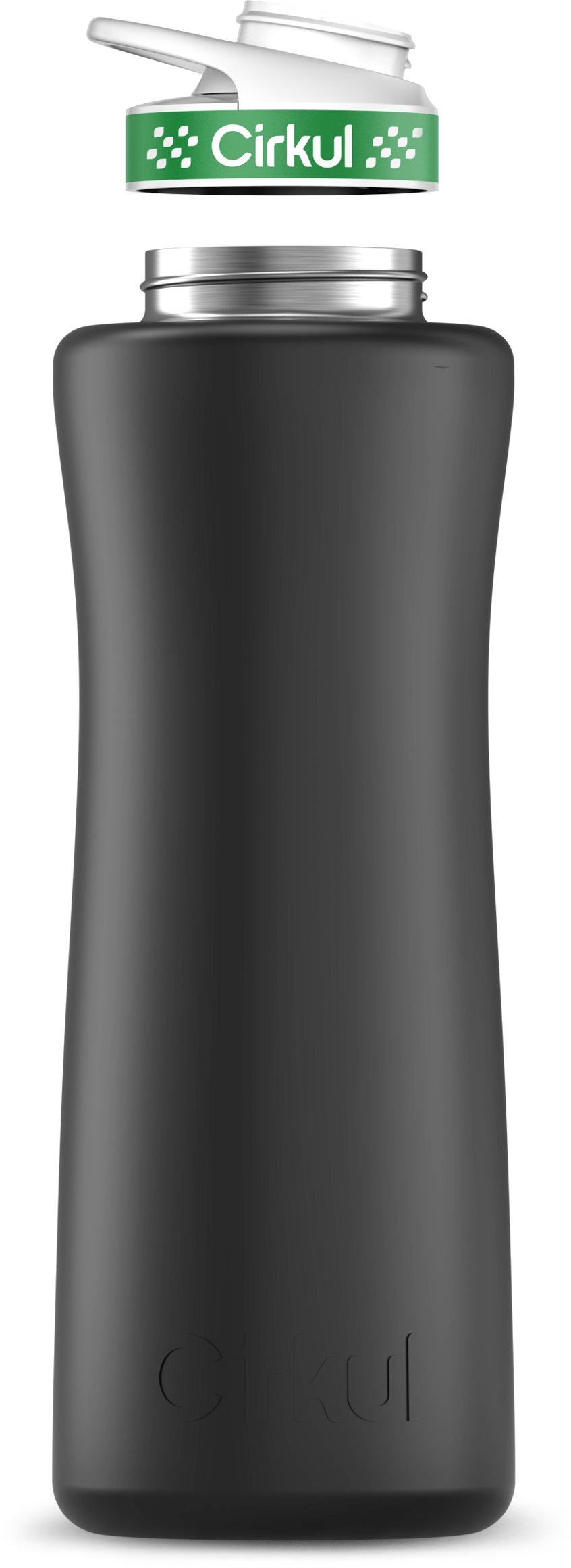 Stainless Steel Bottle & Comfort Grip Lid - green lid