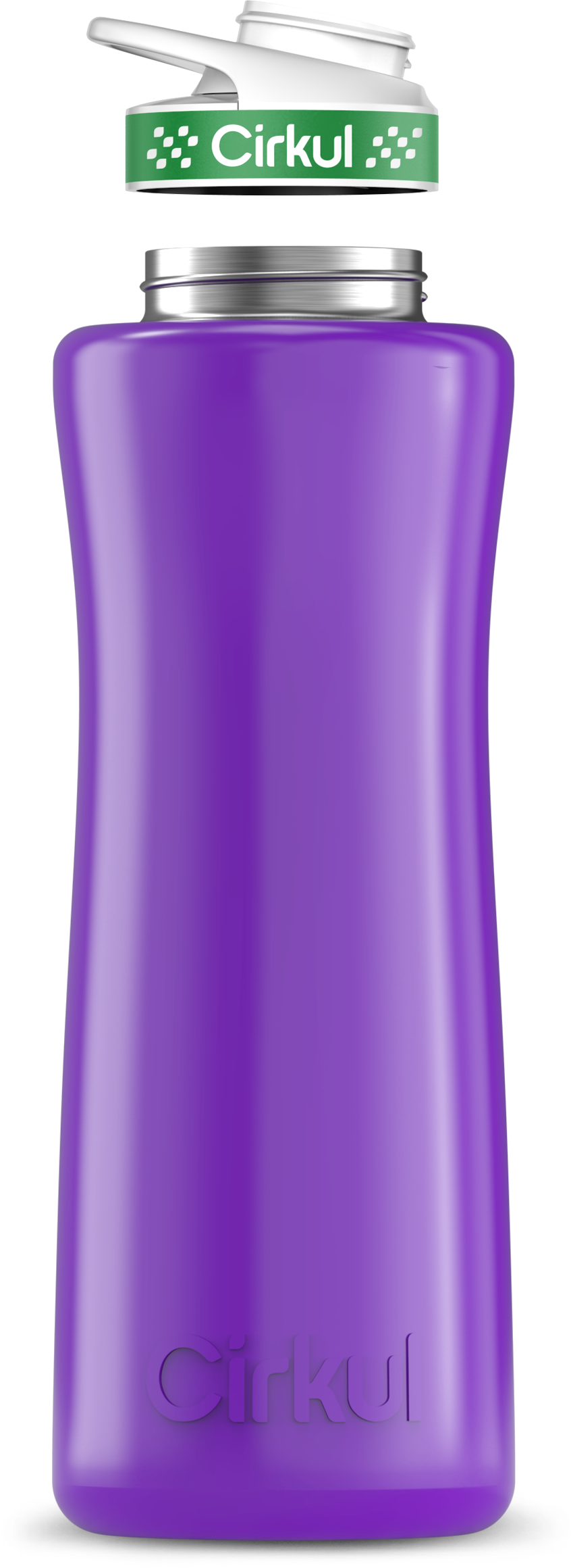 Stainless Steel Bottle & Comfort Grip Lid - green lid