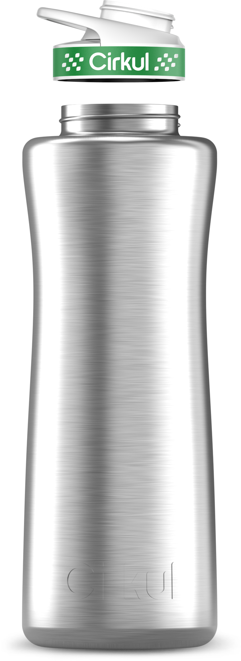 Stainless Steel Bottle & Comfort Grip Lid - green lid