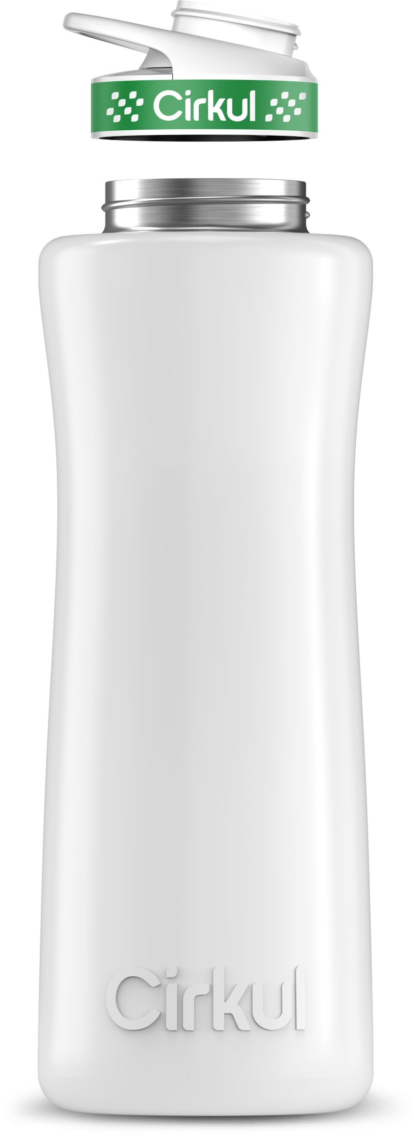 Stainless Steel Bottle & Comfort Grip Lid - green lid