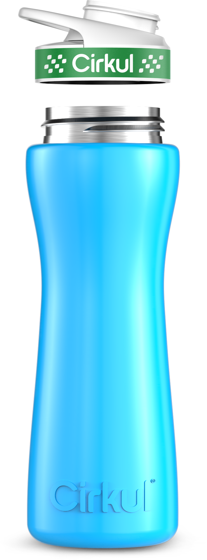 Stainless Steel Bottle & Comfort Grip Lid - green lid