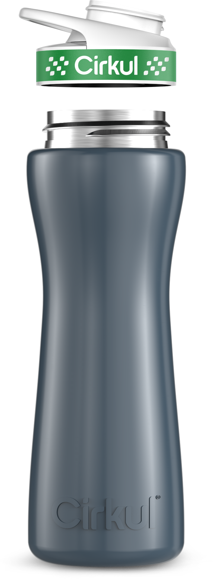 Stainless Steel Bottle & Comfort Grip Lid - green lid