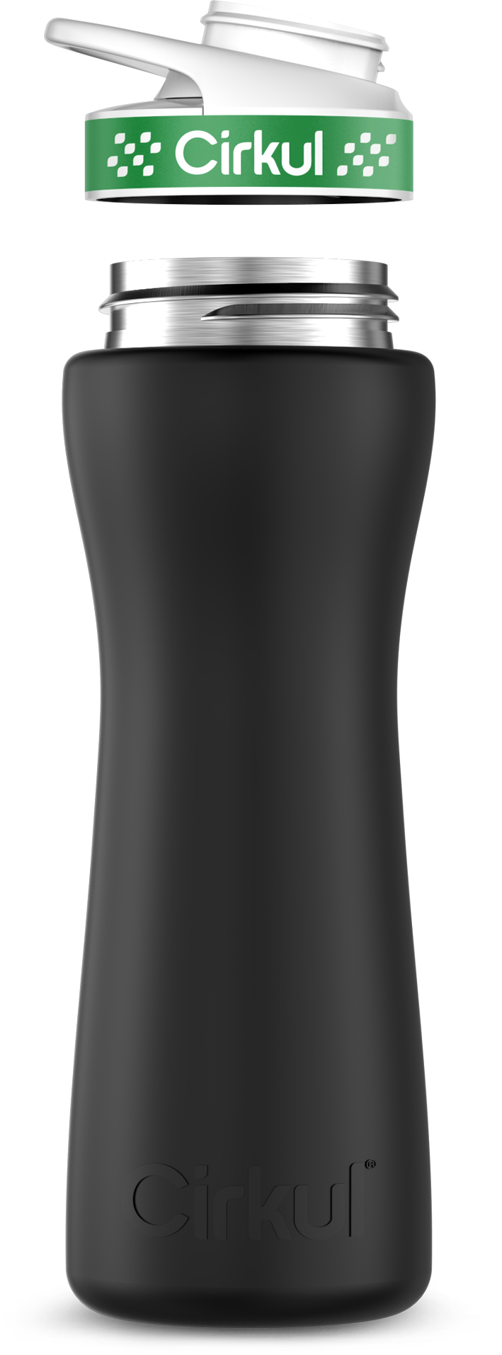 Stainless Steel Bottle & Comfort Grip Lid - green lid